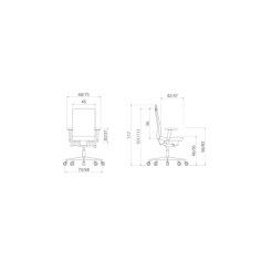 Silla ergonómica modelo Flexa uso 24 horas de Dileoffice con brazos regulables 4D negros