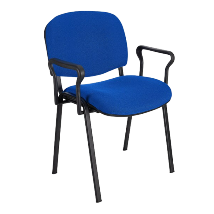Silla confidente tapizada ISO, con brazos