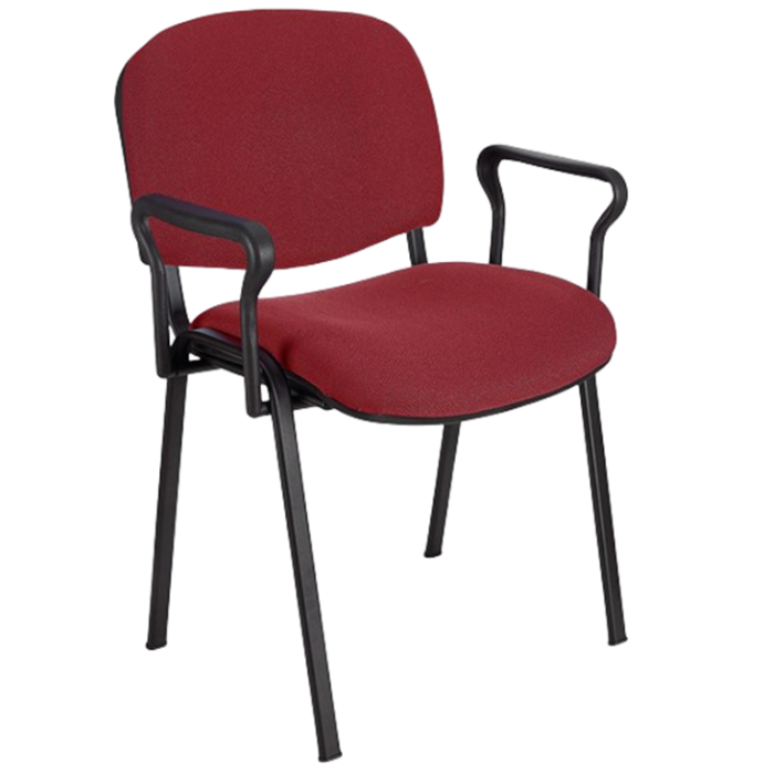 Silla confidente tapizada ISO, con brazos