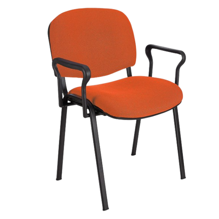 Silla confidente tapizada ISO, con brazos