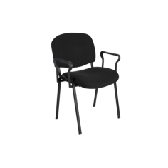 Silla confidente tapizada ISO, con brazos