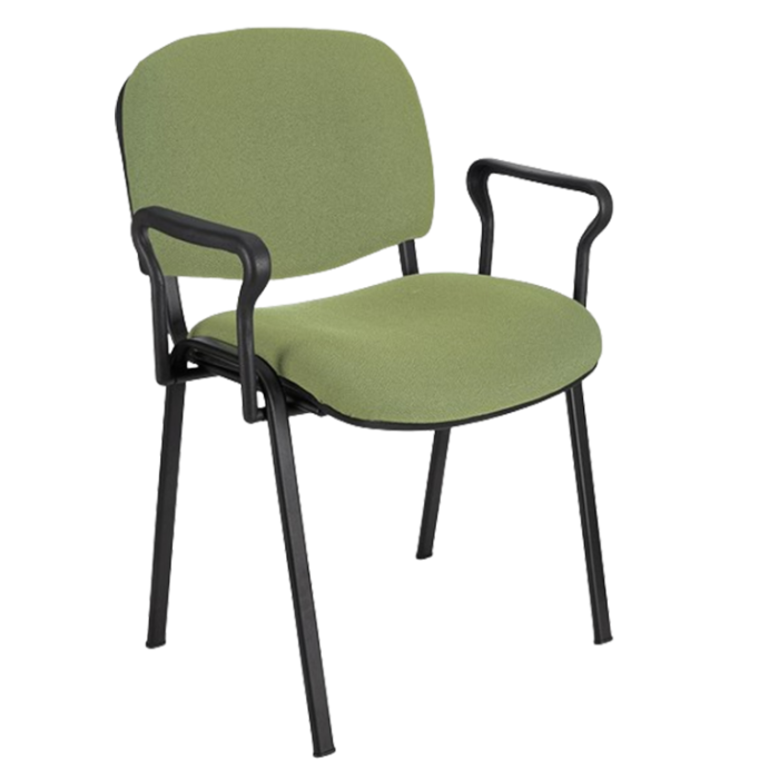 Silla confidente tapizada ISO, con brazos