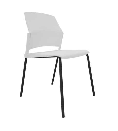 Silla confidente REPLAY sin brazos, estructura negra Silla confidente REPLAY sin brazos, estructura negra