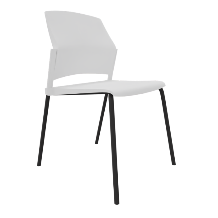 Silla confidente REPLAY sin brazos, estructura negra Silla confidente REPLAY sin brazos, estructura negra