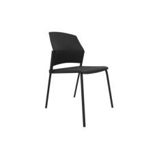 Silla confidente REPLAY sin brazos, estructura negra