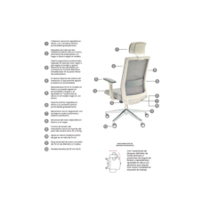 Silla ergonómica modelo Niza Cabezal de Euromof