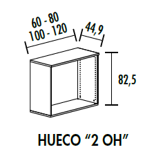 Armario de oficina bajo sin puertas OH Office