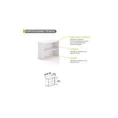 Armario de oficina bajo sin puertas OH Office