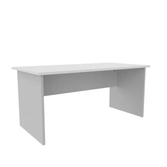 Mesa de oficina serie TONO T3, estructura y faldón en plata, varias medidas disponibles