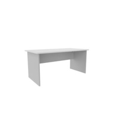 Mesa de oficina serie TONO T3, estructura y faldón en plata, varias medidas disponibles