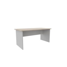 Mesa de oficina serie TONO T3, estructura y faldón en plata, varias medidas disponibles