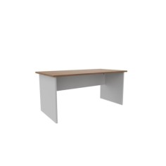 Mesa de oficina serie TONO T3, estructura y faldón en plata, varias medidas disponibles