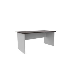 Mesa de oficina serie TONO T3, estructura y faldón en plata, varias medidas disponibles