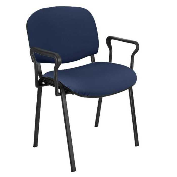 Silla confidente tapizada ISO, con brazos