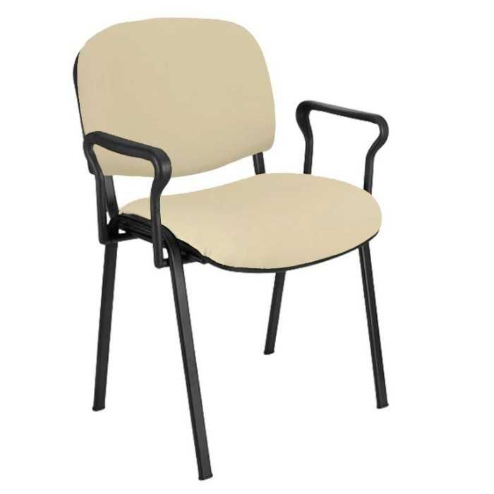 Silla confidente tapizada ISO, con brazos