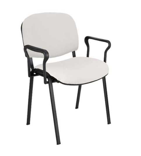Silla confidente tapizada ISO, con brazos Silla confidente tapizada ISO, con brazos