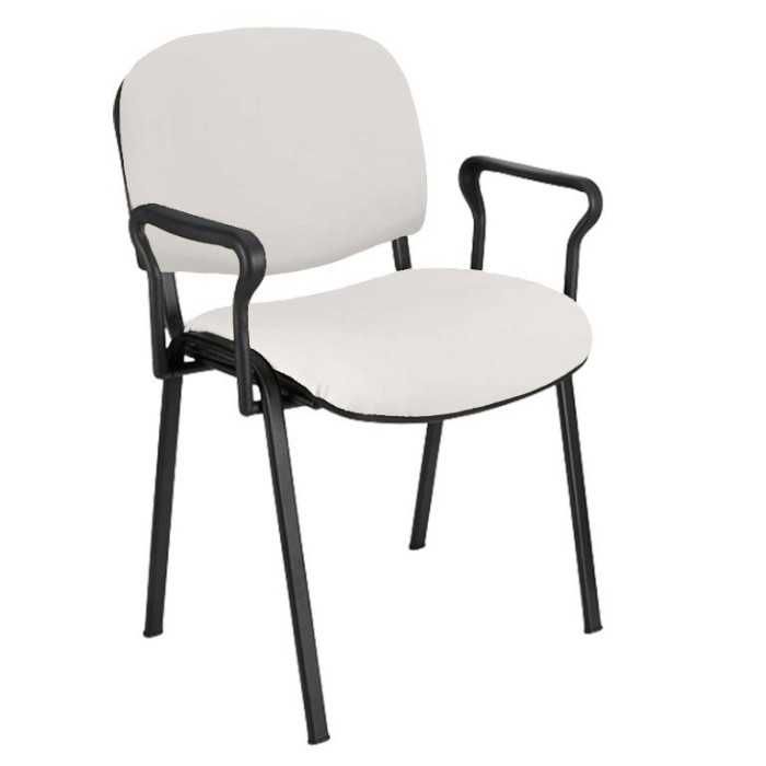 Silla confidente tapizada ISO, con brazos