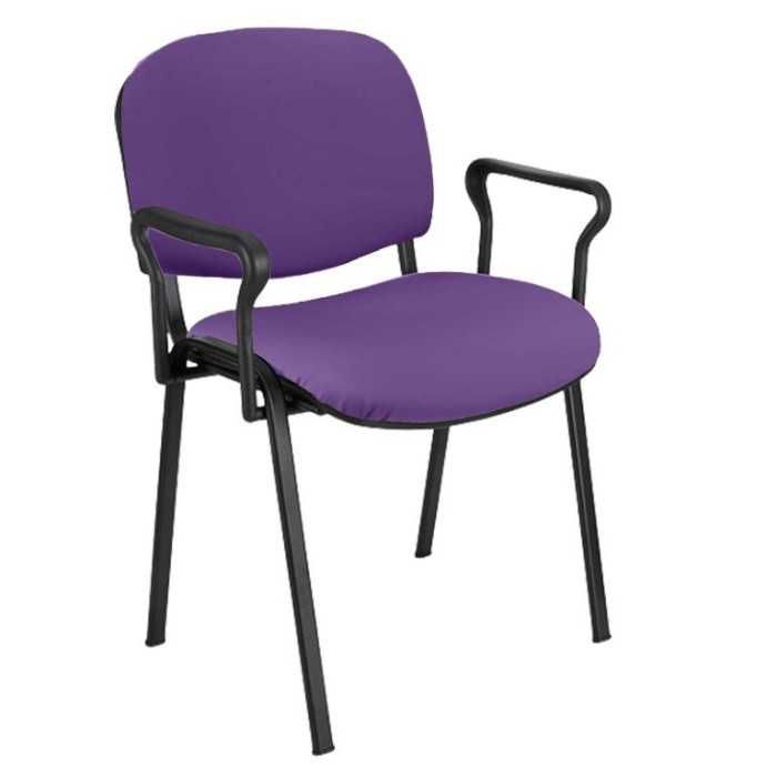 Silla confidente tapizada ISO, con brazos