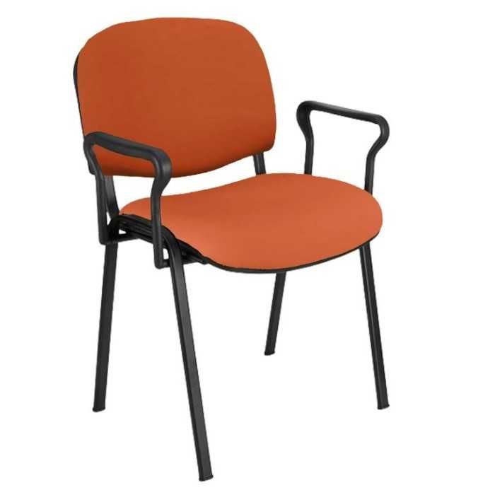 Silla confidente tapizada ISO, con brazos