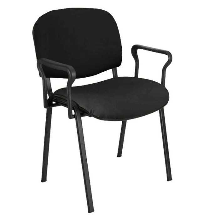 Silla confidente tapizada ISO, con brazos