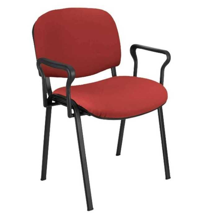 Silla confidente tapizada ISO, con brazos
