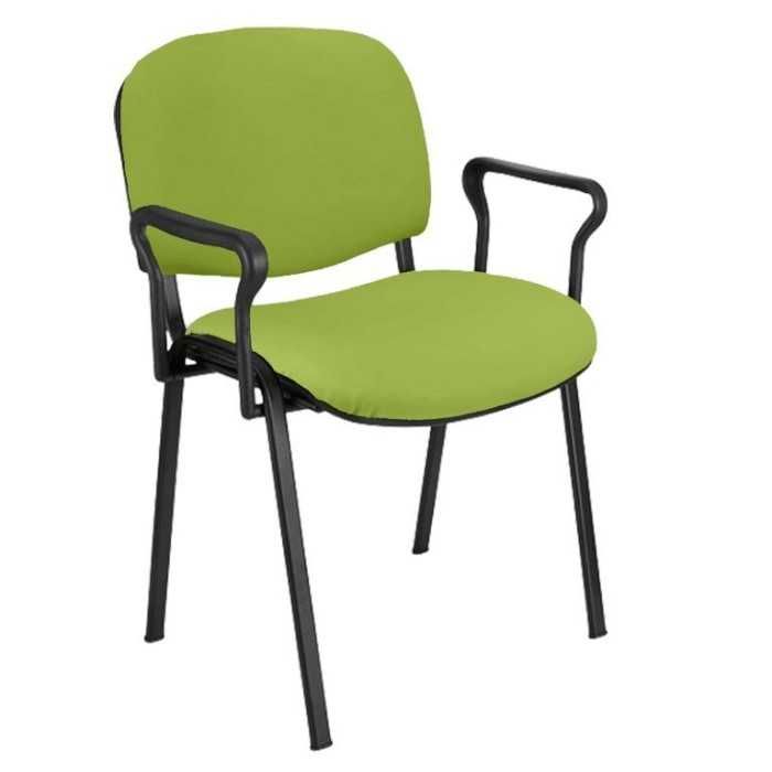Silla confidente tapizada ISO, con brazos