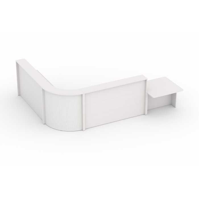 Mostrador de recepción curvo WORK TODO BLANCO