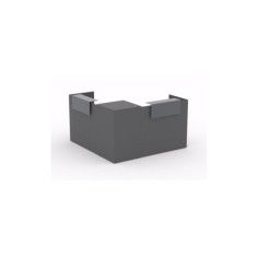 Mostrador recepción MOBI grafito, grafito, grafito, en esquina