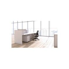 Mostrador de recepción Terminación izquierda ZETA PLUS CON SOBREMOSTRADOR + minusválido