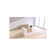 Mostrador de recepción Terminación Derecho ZETA PLUS CON SOBREMOSTRADOR + minusválido