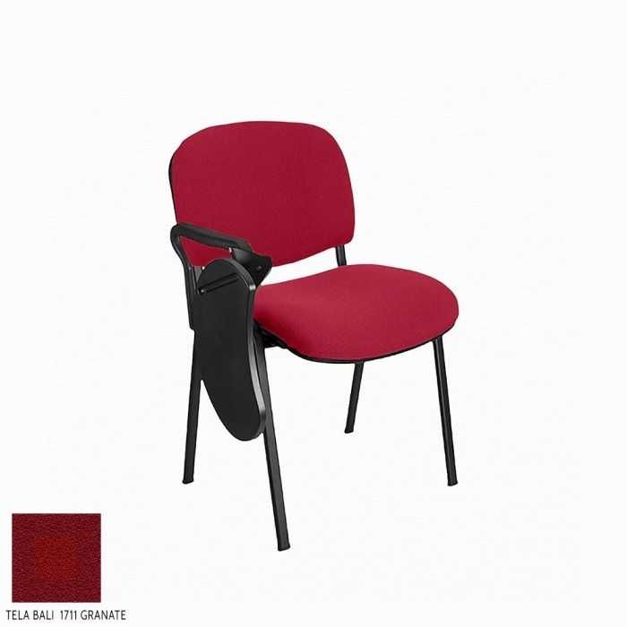 Silla confidente MOBY con pala abatible tapizada