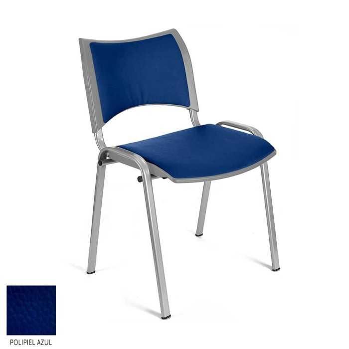 Silla confidente ISO Smart Tapizada, patas grises