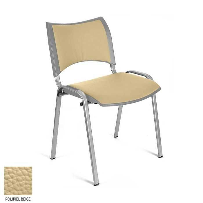 Silla confidente ISO Smart Tapizada, patas grises