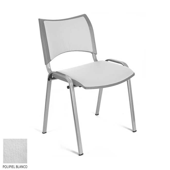 Silla confidente ISO Smart Tapizada, patas grises