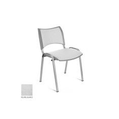 Silla confidente ISO Smart Tapizada, patas grises Silla confidente ISO Smart Tapizada, patas grises