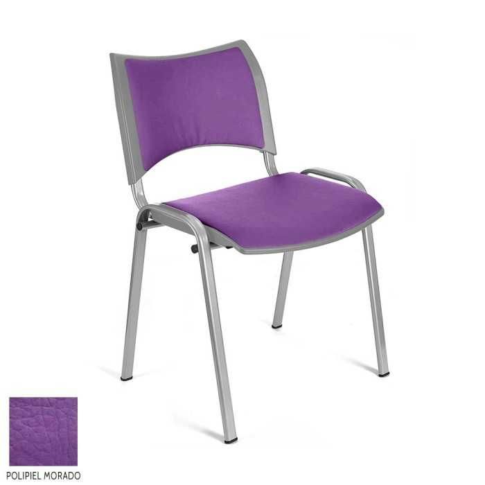 Silla confidente ISO Smart Tapizada, patas grises