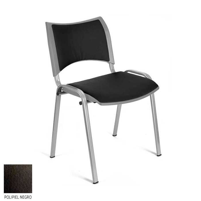 Silla confidente ISO Smart Tapizada, patas grises