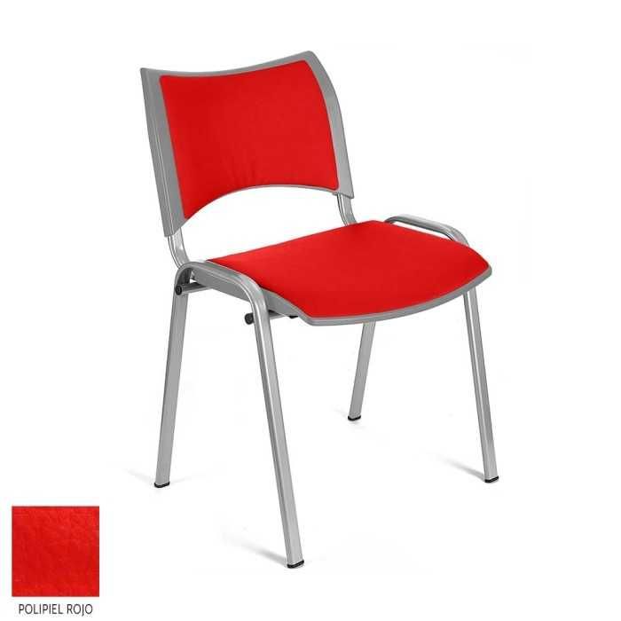 Silla confidente ISO Smart Tapizada, patas grises
