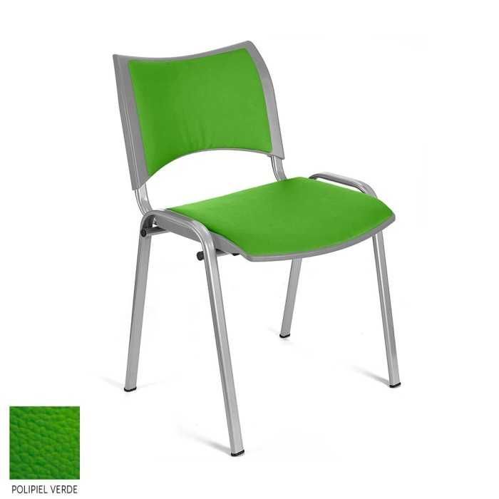 Silla confidente ISO Smart Tapizada, patas grises