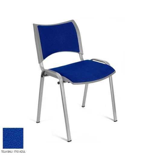 Silla confidente ISO Smart Tapizada, patas grises