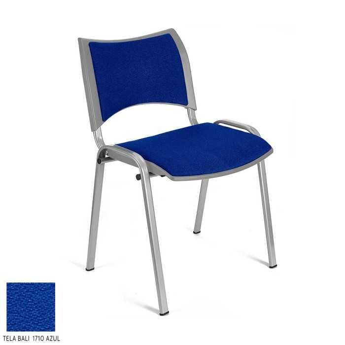 Silla confidente ISO Smart Tapizada, patas grises