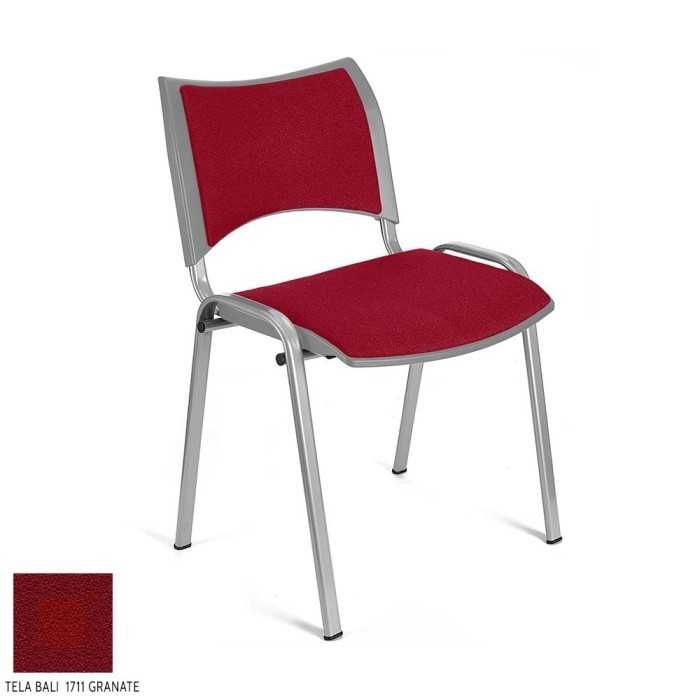 Silla confidente ISO Smart Tapizada, patas grises
