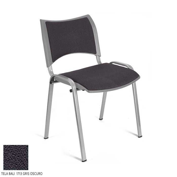 Silla confidente ISO Smart Tapizada, patas grises