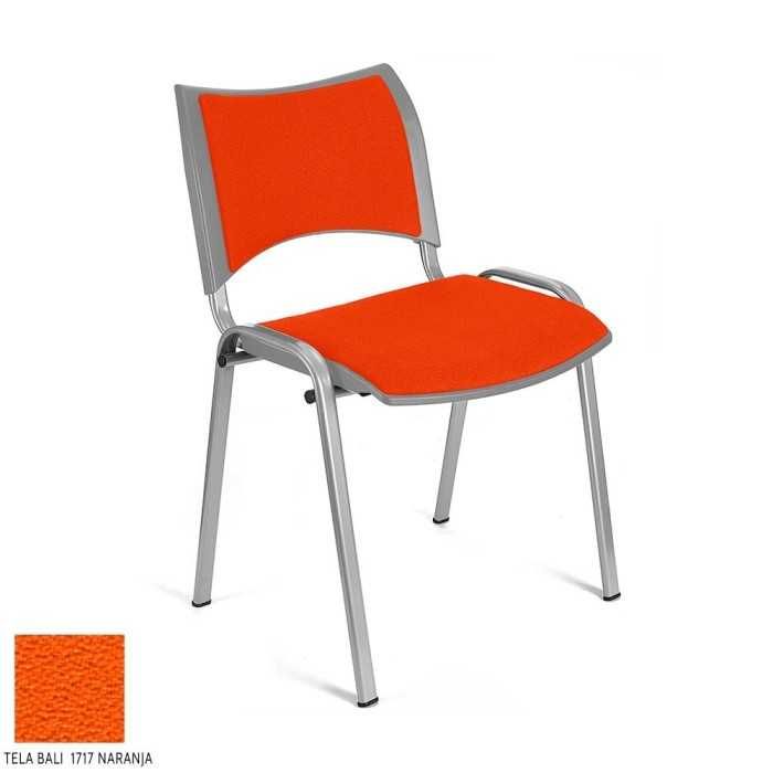 Silla confidente ISO Smart Tapizada, patas grises