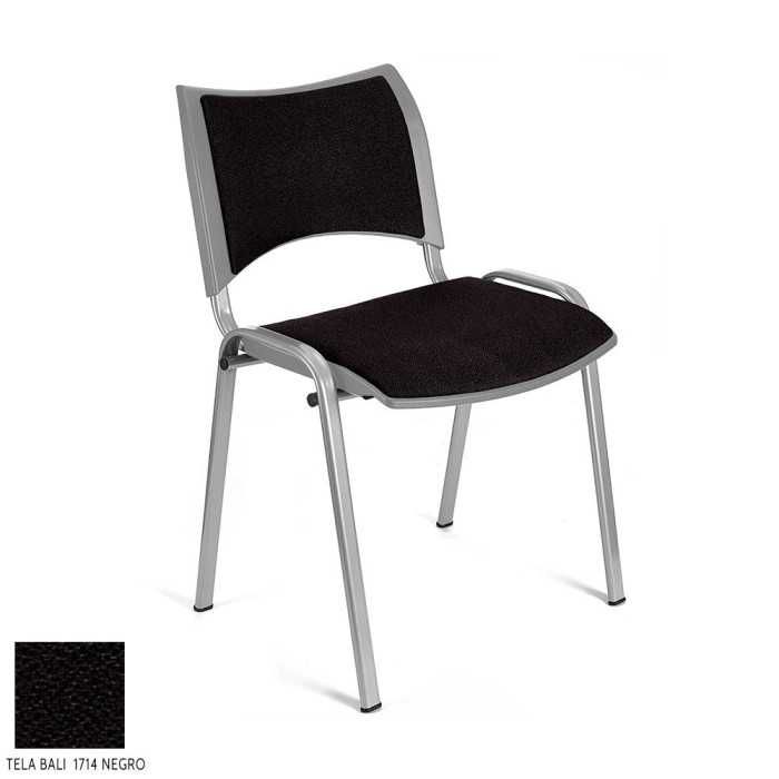 Silla confidente ISO Smart Tapizada, patas grises