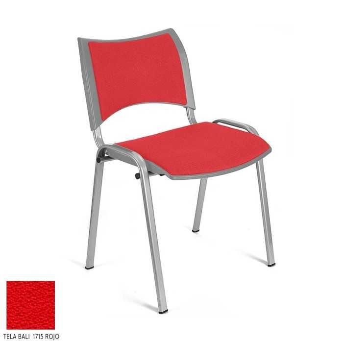 Silla confidente ISO Smart Tapizada, patas grises