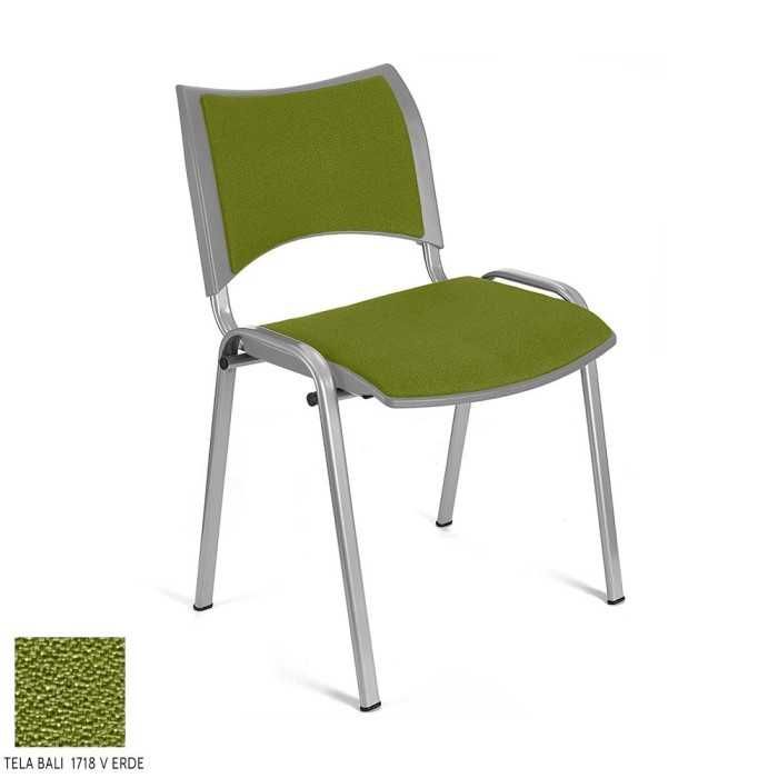 Silla confidente ISO Smart Tapizada, patas grises