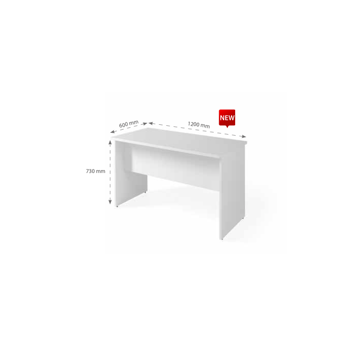 Mesa 120 x 60 cm de oficina Serie COLOR acabado Blanco Mesa 120 x 60 cm de oficina Serie COLOR acabado Blanco