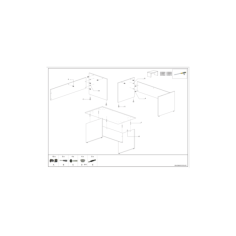 Mesa 120 x 60 cm de oficina Serie COLOR acabado Blanco