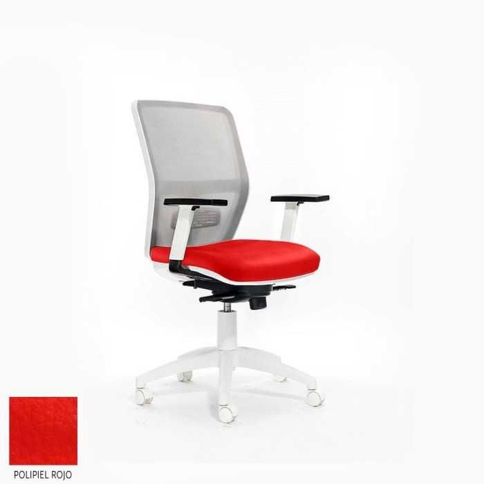 Silla de escritorio ergonómica HIMILCE blanca sin cabezal uso 8 horas